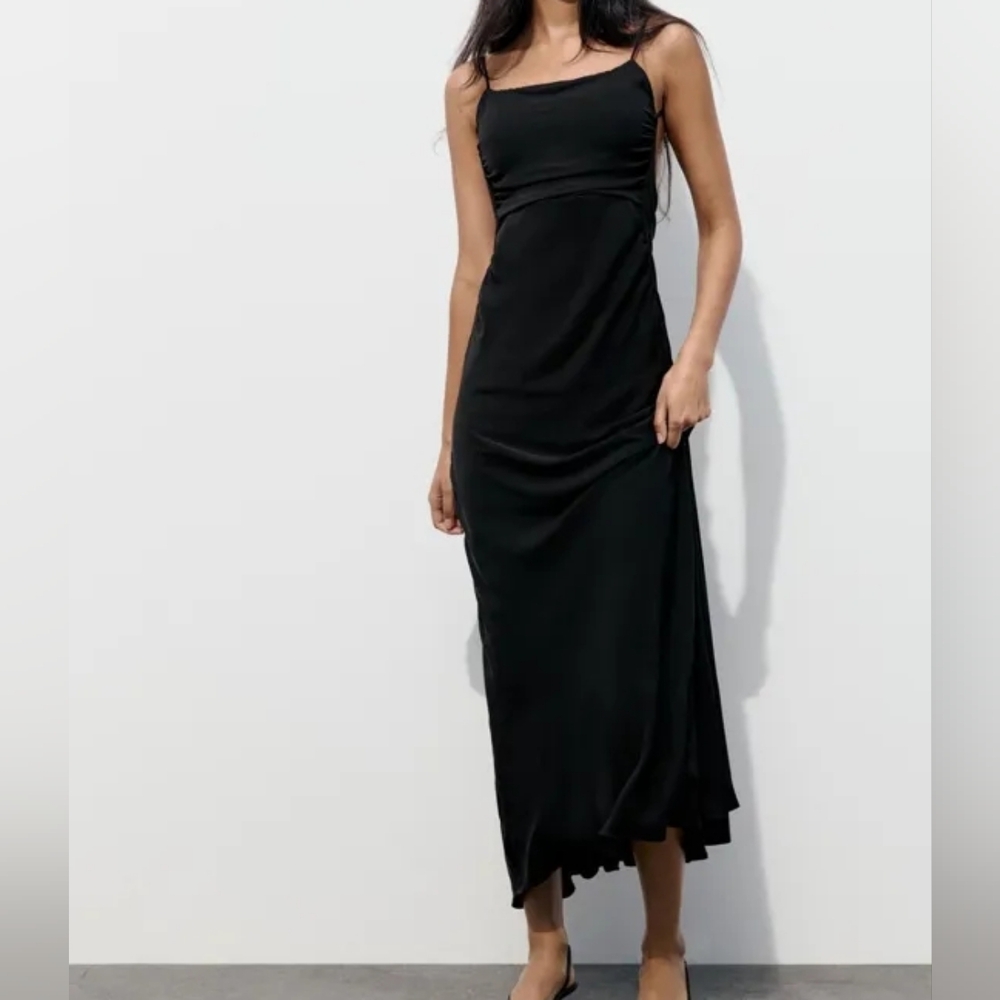 Zara Draped Open Back Dress